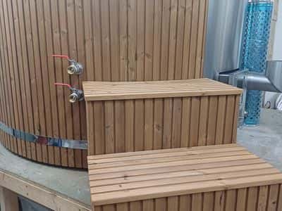 Hot Tub Ø 185–200 cm mit integriertem Ofen 6