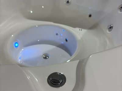 Quadratischer Hot Tub Thermoholz 220 cm 3